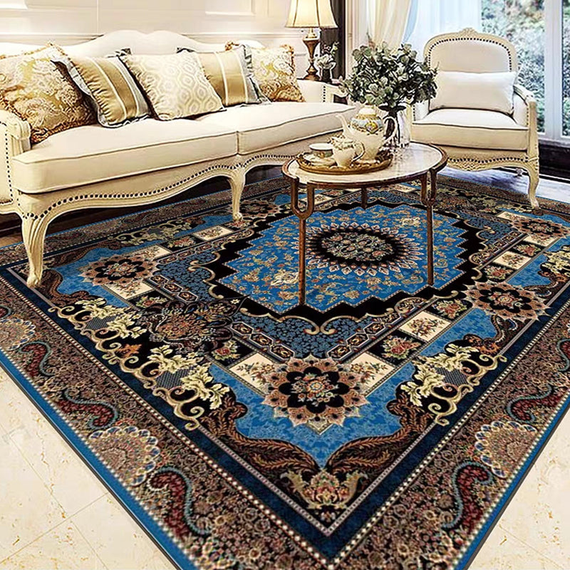 Glamam persa alfombra interior multicolor estampado floral estampado anti-slip backing máquina lavable alfombra para mascotas para sala de estar