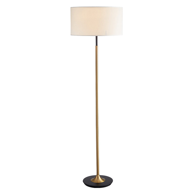 Minimalisme en forme de tambour de lecture de carter léger tissu simple bulbe lampadaire debout