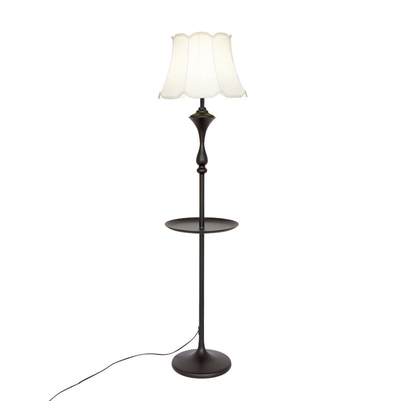 Lampadaire en tissu en forme de cloche