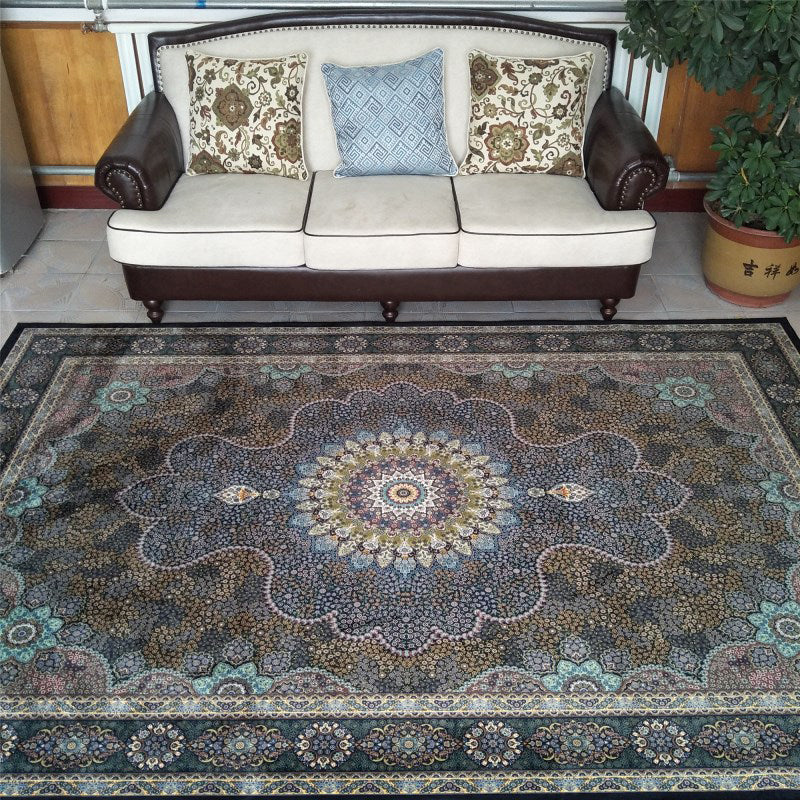 Aesthetic Moroccan Rug Multi Colored Flower Rug Pet Friendly Anti-Slip Backing Machine Washable Carpet for Guest Room