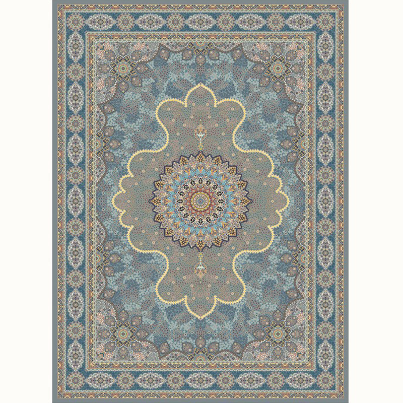 Aesthetic Moroccan Rug Multi Colored Flower Rug Pet Friendly Anti-Slip Backing Machine Washable Carpet for Guest Room