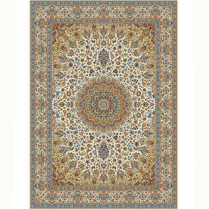 Aesthetic Moroccan Rug Multi Colored Flower Rug Pet Friendly Anti-Slip Backing Machine Washable Carpet for Guest Room