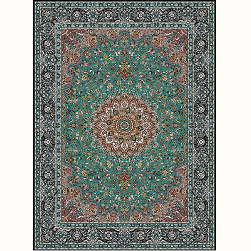 Aesthetic Moroccan Rug Multi Colored Flower Rug Pet Friendly Anti-Slip Backing Machine Washable Carpet for Guest Room