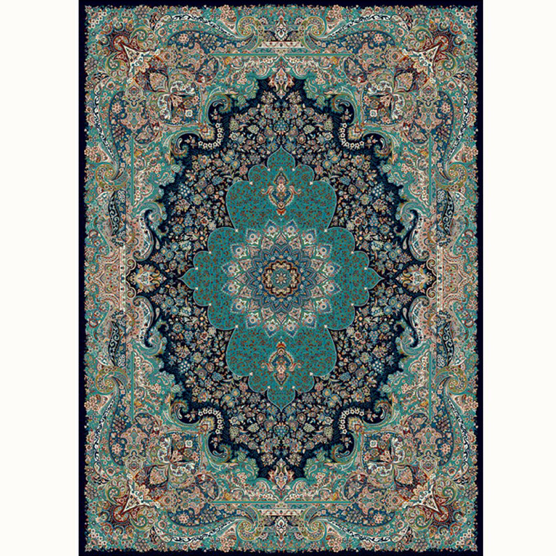 Aesthetic Moroccan Rug Multi Colored Flower Rug Pet Friendly Anti-Slip Backing Machine Washable Carpet for Guest Room