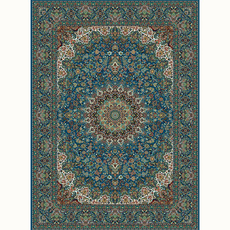 Aesthetic Moroccan Rug Multi Colored Flower Rug Pet Friendly Anti-Slip Backing Machine Washable Carpet for Guest Room