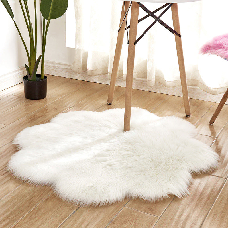 Rapis limité multi-couleurs floral fausse fourrure Tapis minimaliste Tapis lavable pour animaux de compagnie pour la chambre de filles