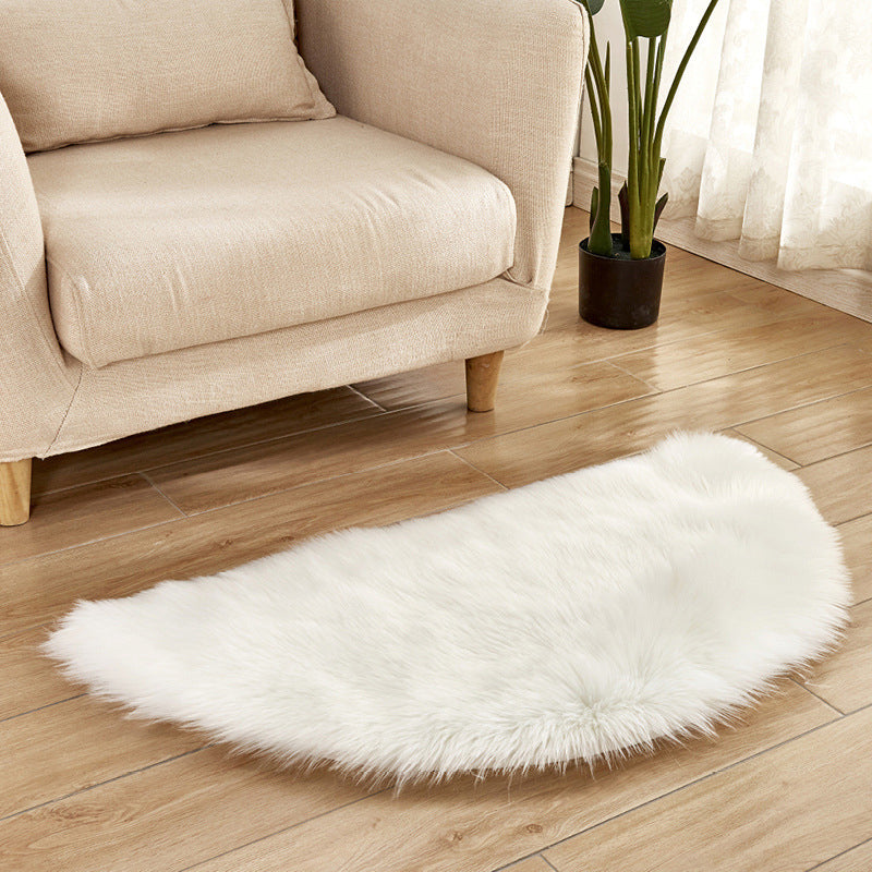 Rapis semi-cercle Prain Simplicité Multiplicité Tapis de tapis de teinture Washable Fluffy Fluffy pour le salon