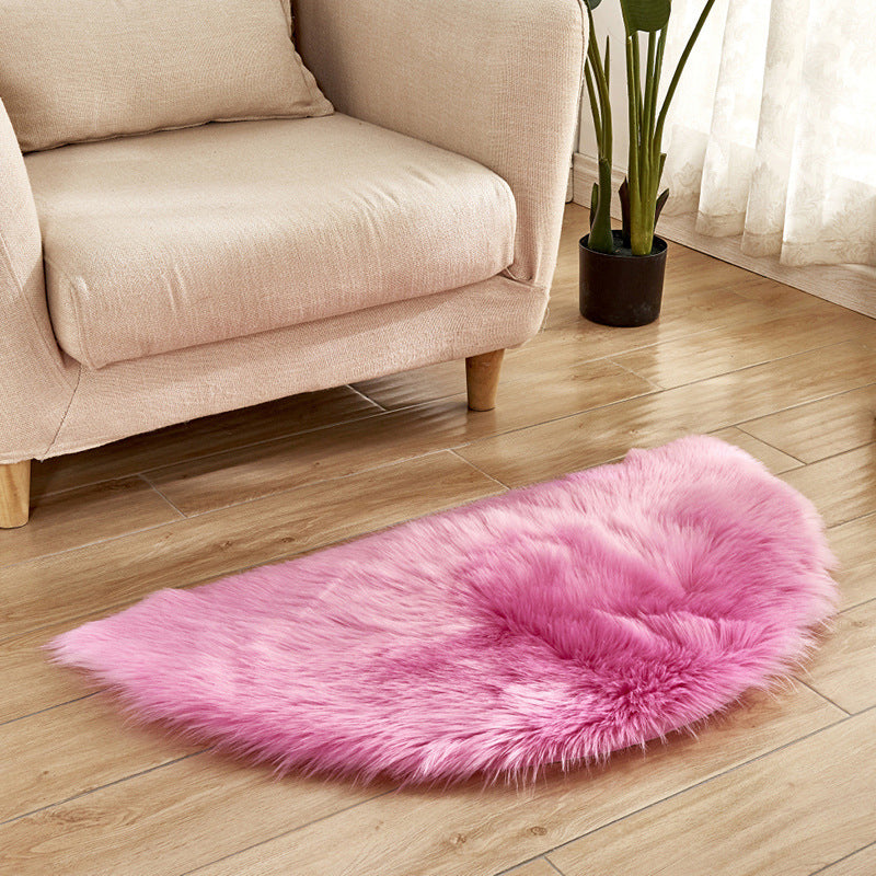 Rapis semi-cercle Prain Simplicité Multiplicité Tapis de tapis de teinture Washable Fluffy Fluffy pour le salon