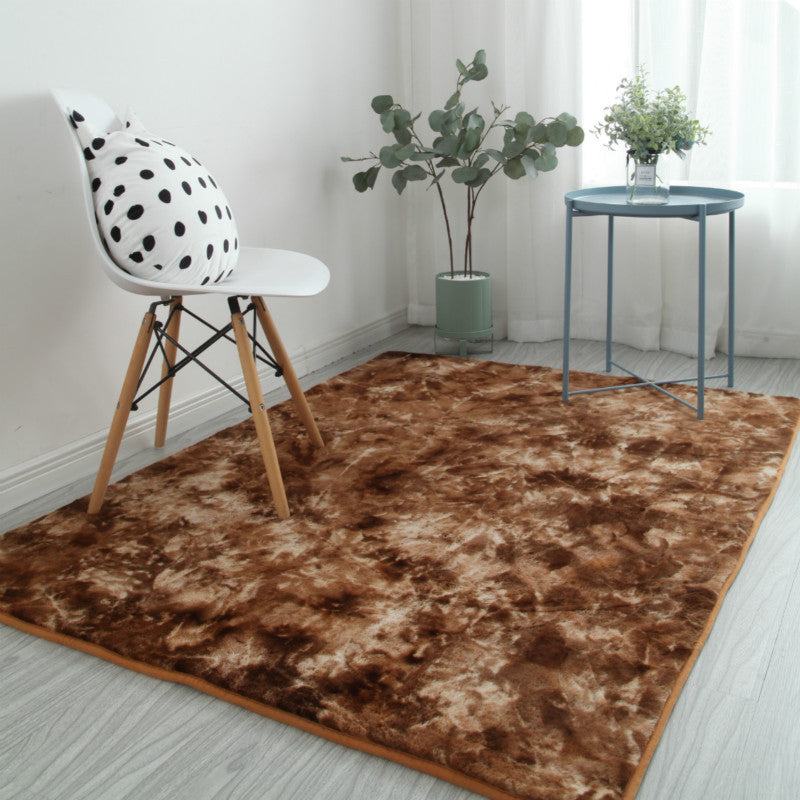 Chic Space Dye Teppich Multi-Farbhöser Teppich Faux Woll Anti-Rutschtier-freundlicher Maschinenwaschableer für Wohnzimmer