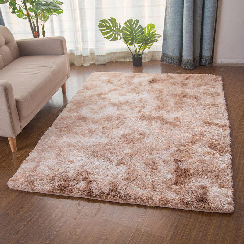 Multi Color Plain Rug Fluffy Scandinavian Carpet Pet Friendly Washable Rug for Great Room