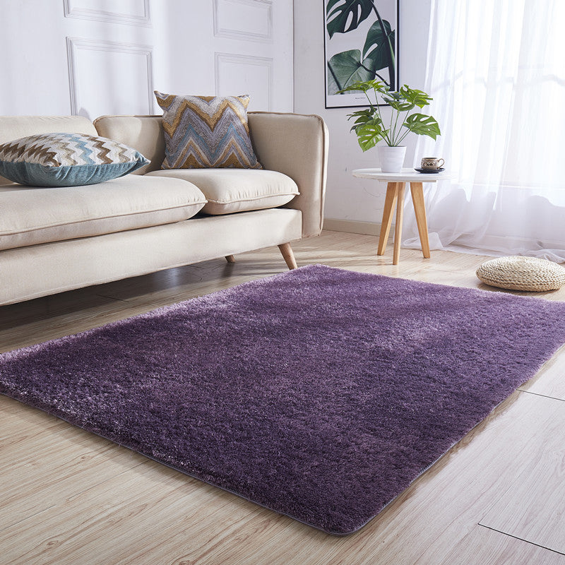 Joli tapis relaxant multicolore fausse en laine Plaine tapage à teinture résistant à la zone de support sans glissement lavable pour salon