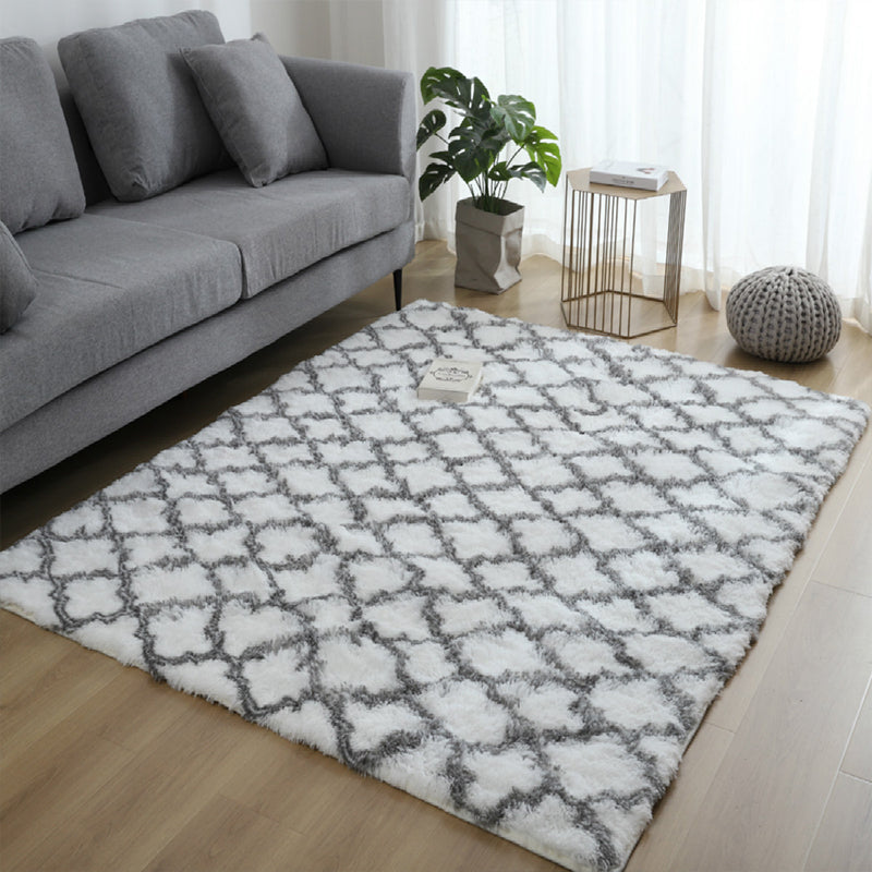 Tapis d'intérieur moderne moderne Multi-couleur quatrefoil motif de motif de tapis sans glissement de compagnie de compagnie lavable pour animaux de compagnie pour la décoration intérieure