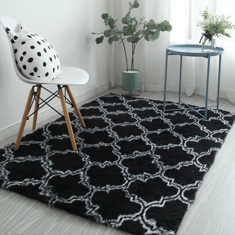 Fancy Modern Indoor Teppich Multi-Color Quatrefoil Muster Teppich waschbarer Haustierfreundlicher Nicht-Schlupf-Teppich für Wohnkultur