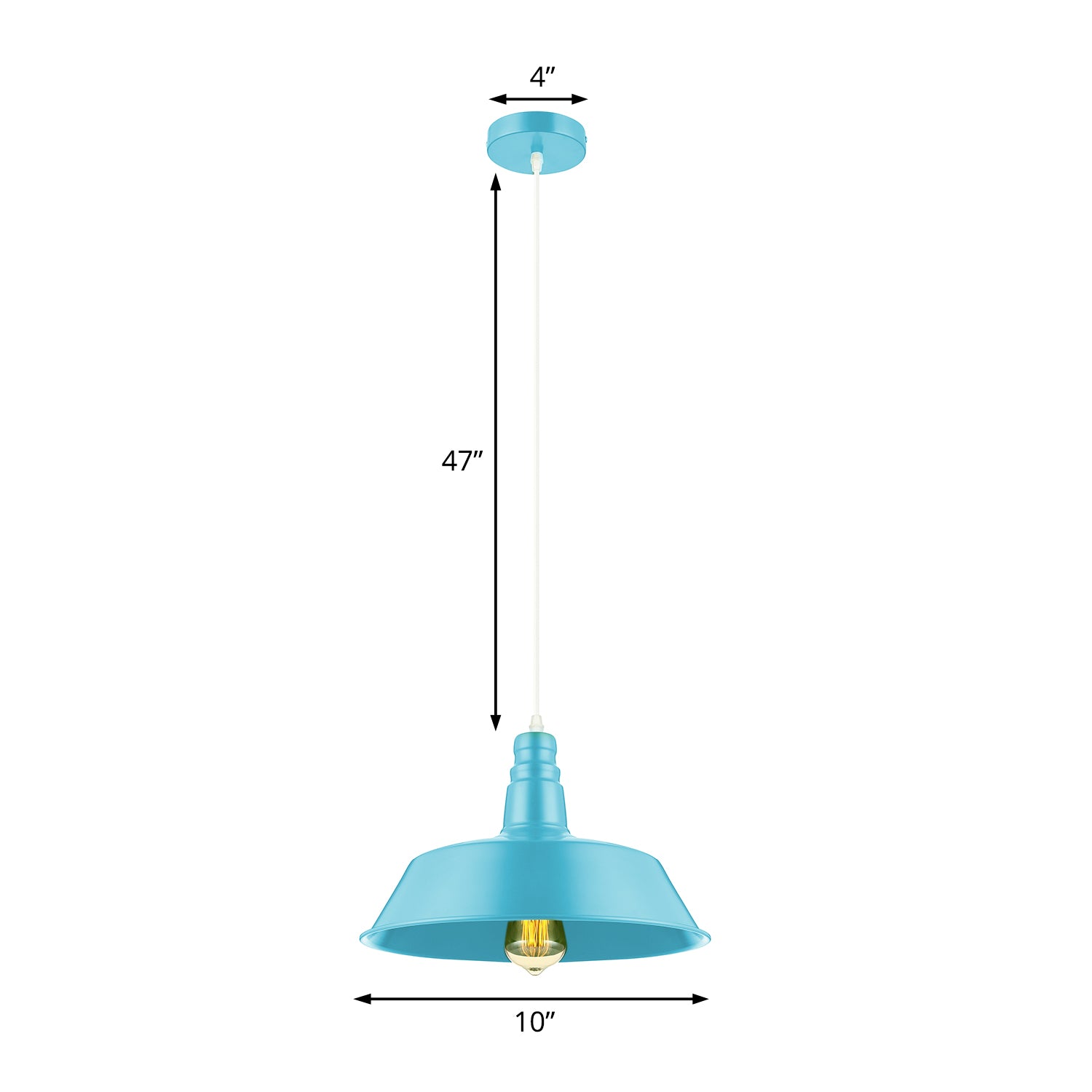 10/14 inch brede schuur woonkamer hangliking industriële stijl metaal 1 lamp roze/geel hanglicht met verstelbaar koord