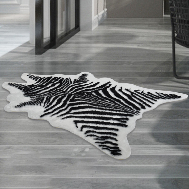 Tapis nordique Zebra Print Synthetics Synthetics Tapis Anti-Slip Pet Friendly Machine Washable Ratable pour la décoration intérieure