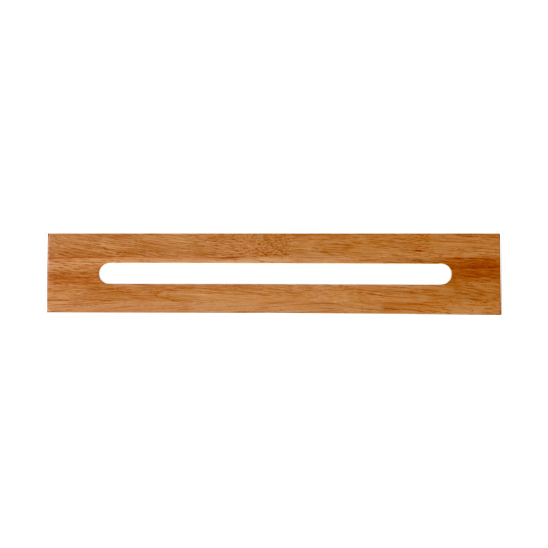 Luz de pared de madera rectangular LED modernista LED marrón montaje de montaje Luz de lámpara en luz cálida, 14 "/18" /21.5 "de ancho