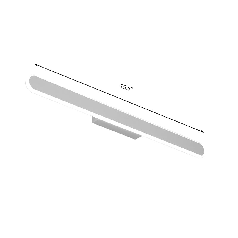 Lámpara de tocador lineal con faro del espejo de baño de acrílico LED de acrílico en luz blanca/cálida, 16 "/23.5" /31.5 "de ancho