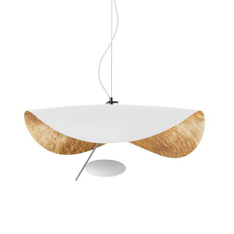 Luce del soffitto a sospensione a foglia di loto in metallo Luce a sospensione minimalista per soggiorno