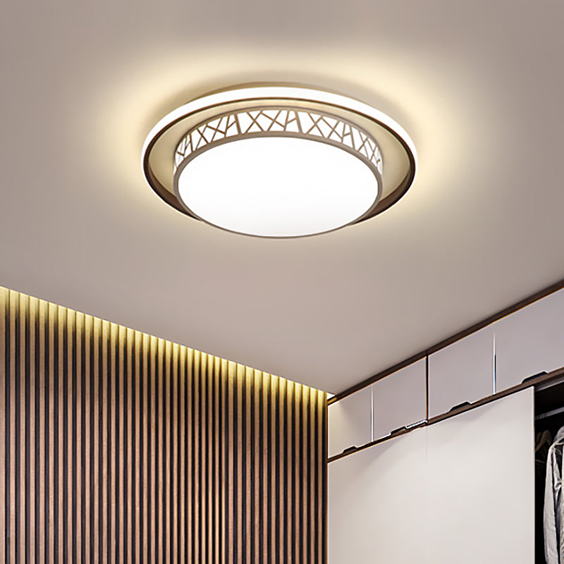 Modernistisch led Flush Mount Lamp mit Acrylschirm Weiß Rund/Rechteck/Quadrat Flush Mount Licht für Schlafzimmer