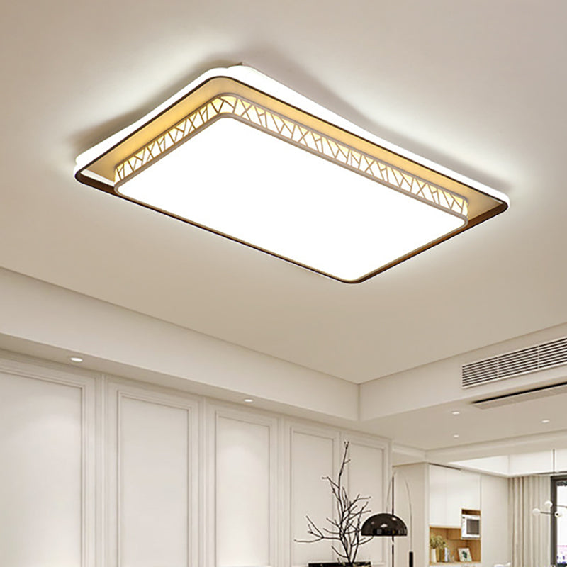 Lámpara Led modernista de montaje empotrado con pantalla acrílica, luz blanca redonda/rectangular/cuadrada de montaje empotrado para dormitorio