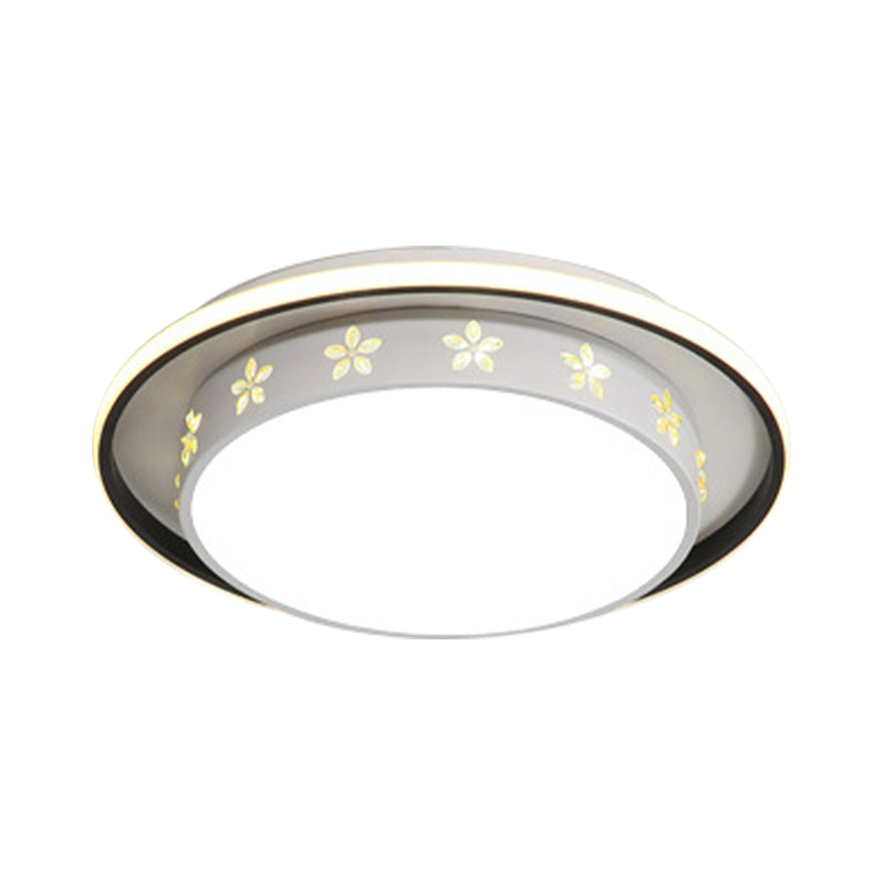 Luminaire encastré rond/rectangulaire en acrylique, plafonnier Led blanc moderne avec diffuseur encastré pour chambre à coucher