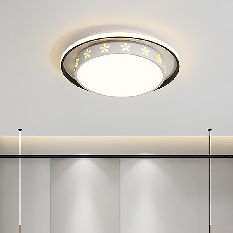 Illuminazione da incasso rotonda / rettangolare in acrilico Lampada da soffitto moderna a led bianca con diffusore da incasso per camera da letto