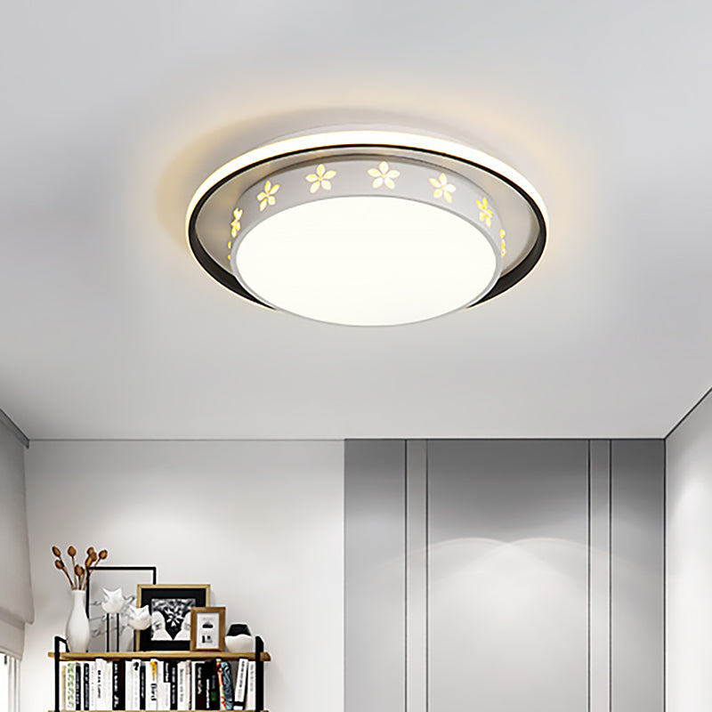 Illuminazione da incasso rotonda / rettangolare in acrilico Lampada da soffitto moderna a led bianca con diffusore da incasso per camera da letto