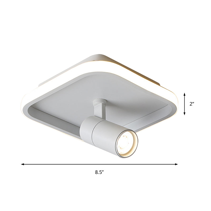 Acryl vierkante/ronde inbouw hedendaagse led zwart/wit plafondlamp in warm/wit licht