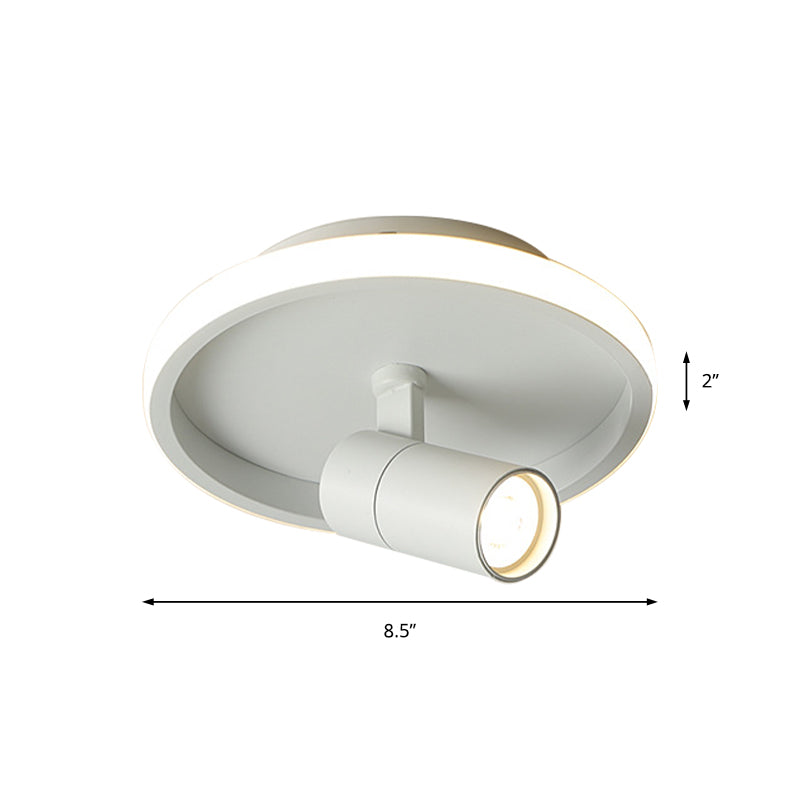 Acryl vierkante/ronde inbouw hedendaagse led zwart/wit plafondlamp in warm/wit licht