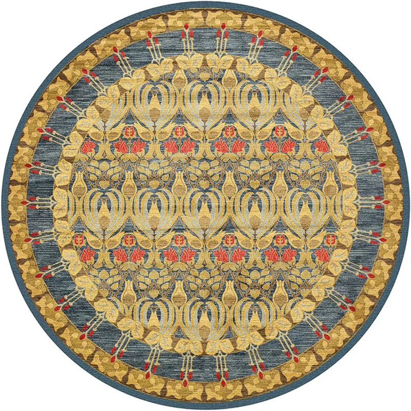 Alfombra de estampado tribal antiguo Multi color bohemio alfombra interior poliéster respaldo sin deslizamiento alfombra resistente a manchas lavable para espacio