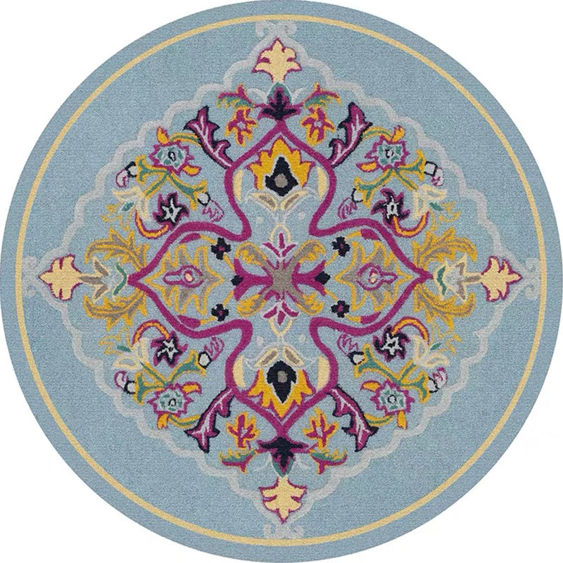 Tapis à imprimé tribal antique multi-couleurs multi-couleurs bohèques tapis intérieur polyester non glissant support de teinture lavable