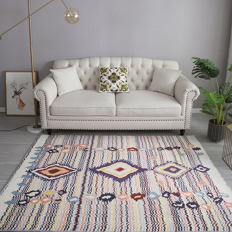 Tapis à motifs de bohême tapis polypropylène multicolore