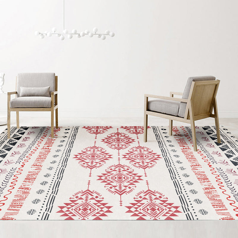 Exótica Multicolor Boho Rug Poliéster Costería Geométrica Alfombra Anti-Slip Pet máquina de lavable a máquina lavable para espacio