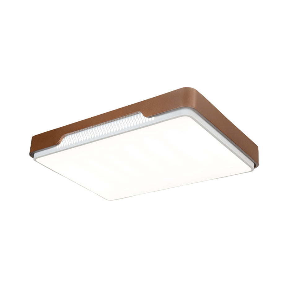 Acryl Rechthoekige Flush Mount Light Fixture Modern 20.5 "/36.5" /45 " Wide Brown Flushmount in Warm/Wit Licht