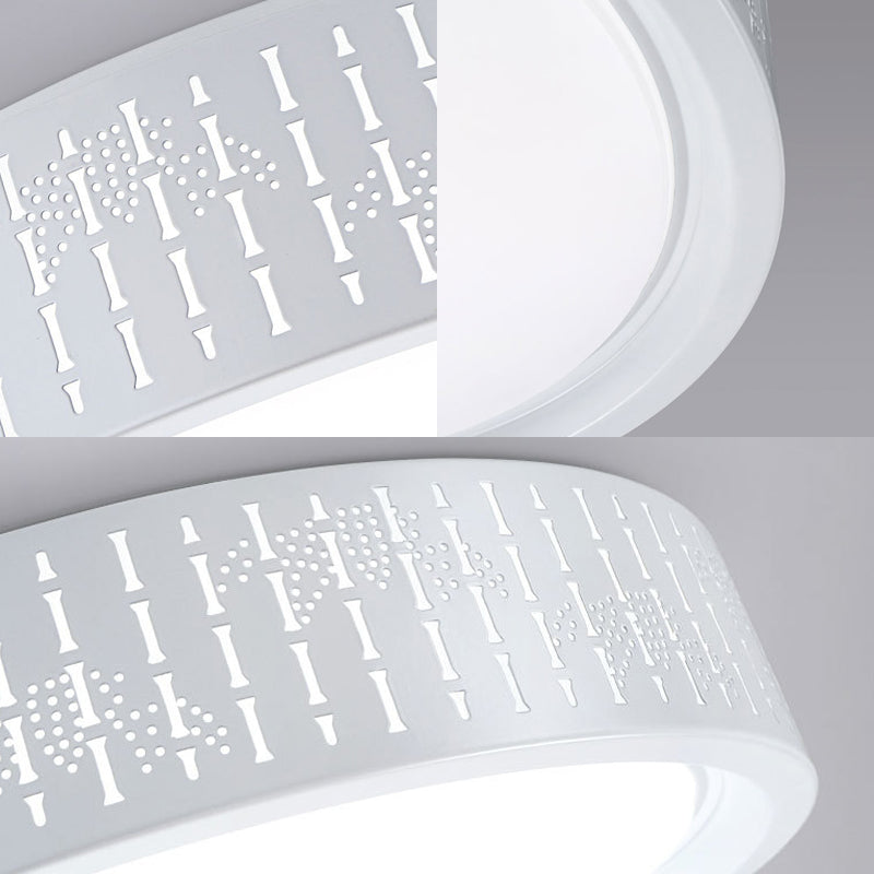 Lámpara LED incorporada simple, con pantalla de acrílico, lámpara de techo circular blanca, diámetro 16,5 "/ 20,5" / 31 "