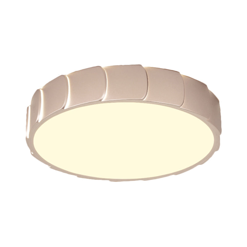 Simple LED Flush Mount with Acrylic Shade Rose Gold Circular Flush Ceiling Light in Warm/White Light