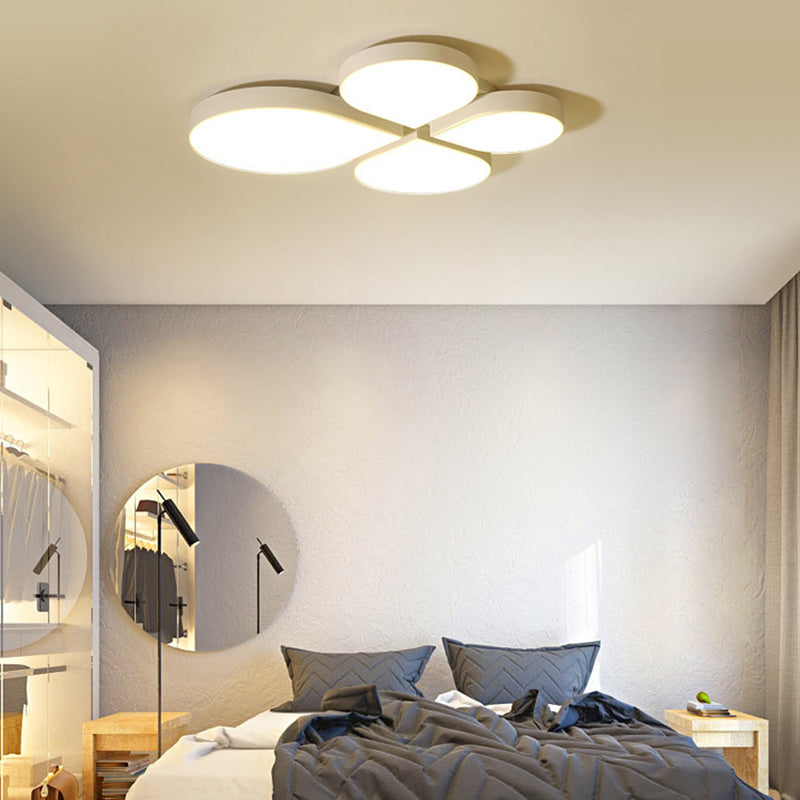 Waterdrop Acryl Plafond Licht Armatuur Nordic Wit/Roze/Blauwe Slaapkamer Flush Mount Lamp in Warm/Wit Licht