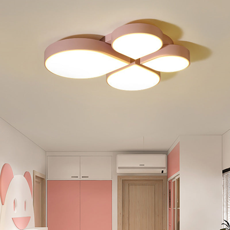 Waterdrop Acrilico Soffitto Light Fixture Nordic White / Pink / Blue Bedroom Flush Montaggio Lampada a Warm / White Light