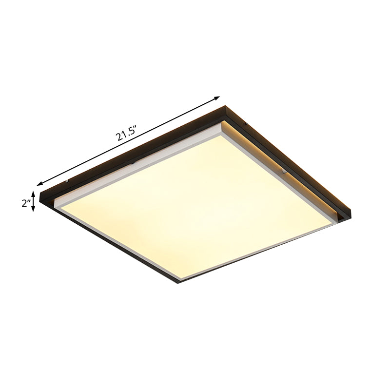 Semplice lampada da incasso a LED in acrilico ultra sottile da 18"/21,5"/35,5" Apparecchio di illuminazione a soffitto per camera da letto larga in luce calda/bianca