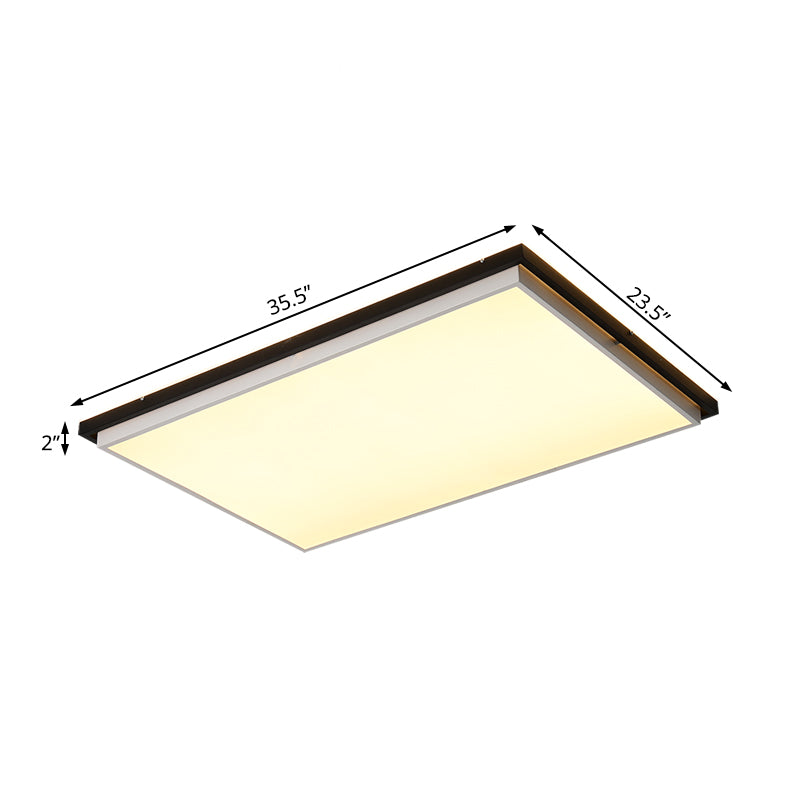 Semplice lampada da incasso a LED in acrilico ultra sottile da 18"/21,5"/35,5" Apparecchio di illuminazione a soffitto per camera da letto larga in luce calda/bianca