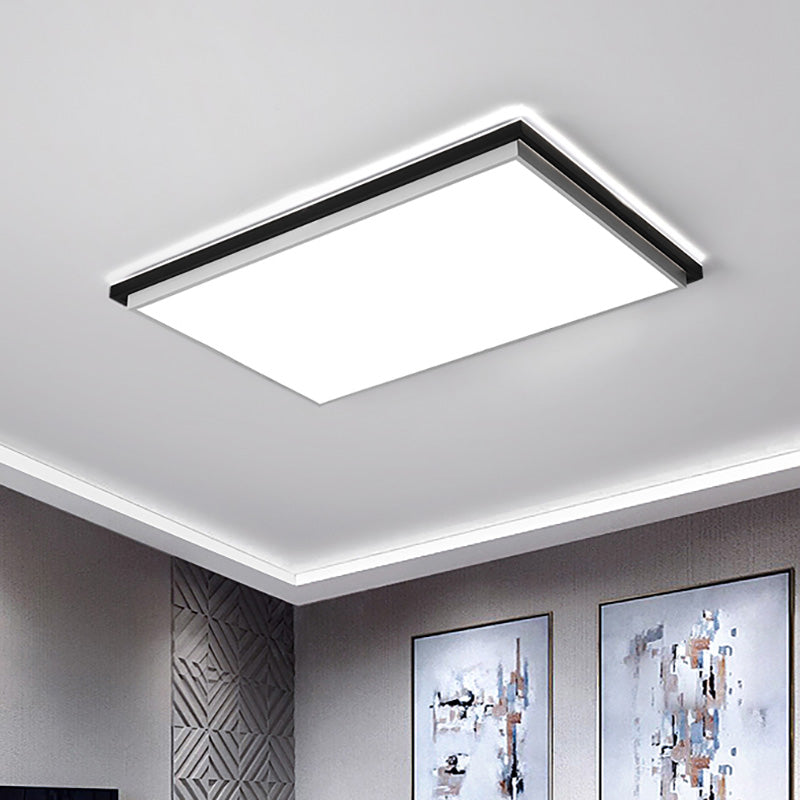 Semplice lampada da incasso a LED in acrilico ultra sottile da 18"/21,5"/35,5" Apparecchio di illuminazione a soffitto per camera da letto larga in luce calda/bianca