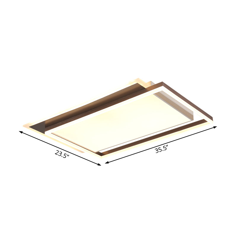 16 "/19.5" /35.5 " W Bedroom Flush Light Modern Acrylique Brown LED Ceiling Lighting in Warm / White Light