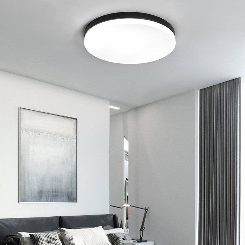 Circle Flush Ceiling Light Simplicity Acrylic 11"/15"/19" Dia Living Room Flushmount in Warm/White Light