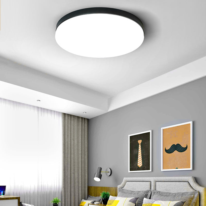 Circle Flush Ceiling Light Simplicity Acrylic 11"/15"/19" Dia Living Room Flushmount in Warm/White Light