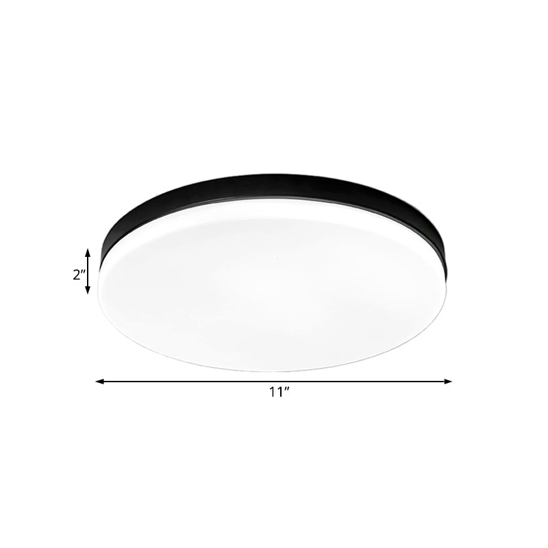 Circle Flush Ceiling Light Simplicity Acrylic 11"/15"/19" Dia Living Room Flushmount in Warm/White Light