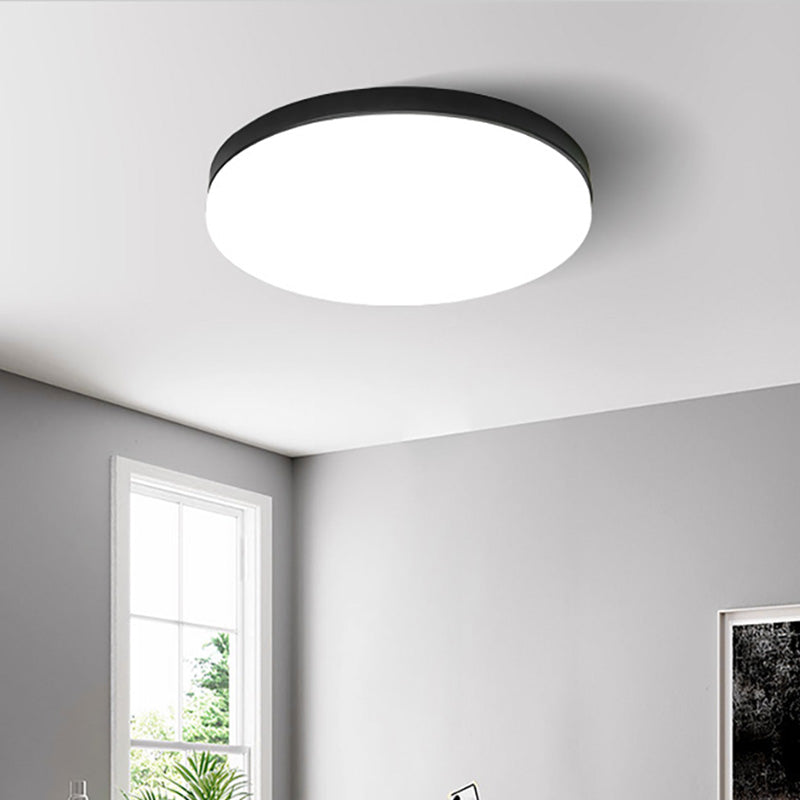 Circle Flush Ceiling Light Simplicity Acrylic 11"/15"/19" Dia Living Room Flushmount in Warm/White Light