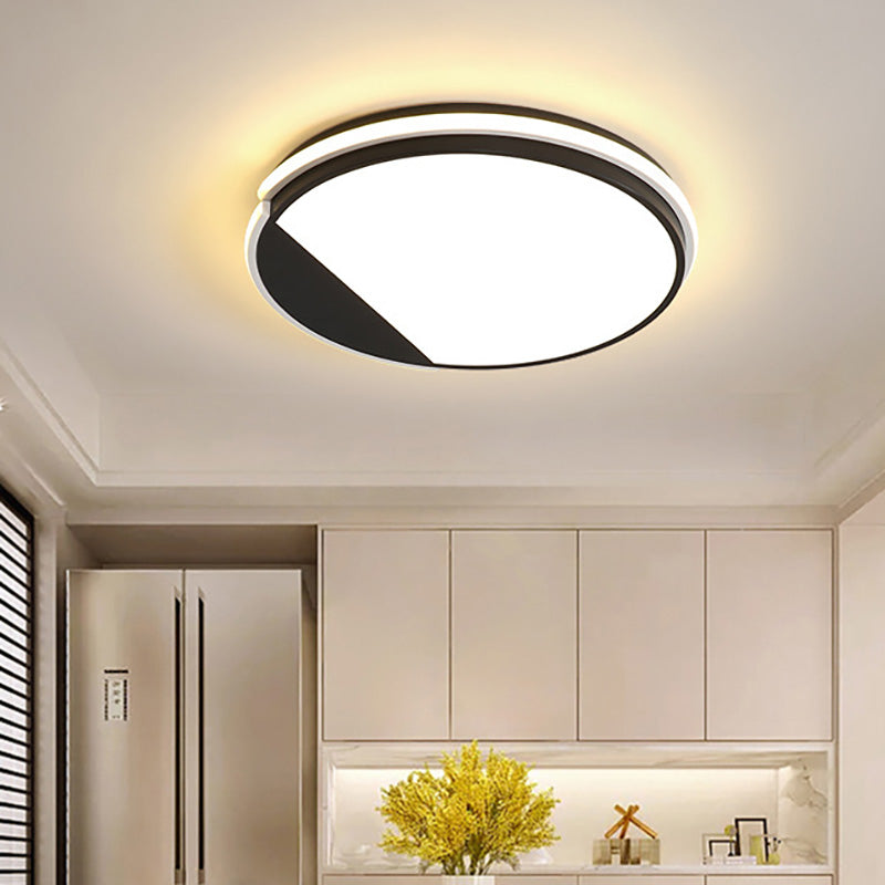 16 "/19.5" Dia Simple Acrilico Flush Mount Light Fixture LED Dining Room Massimale Montato Lampada a Warm / White Light