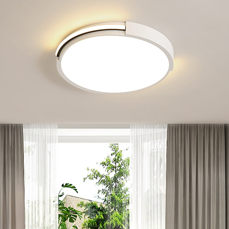 Acrylic Ultra Thin Bedroom Ceiling Light Simplicity LED Flushmount Lighting in Warm/White Light, 16"/19.5" Dia