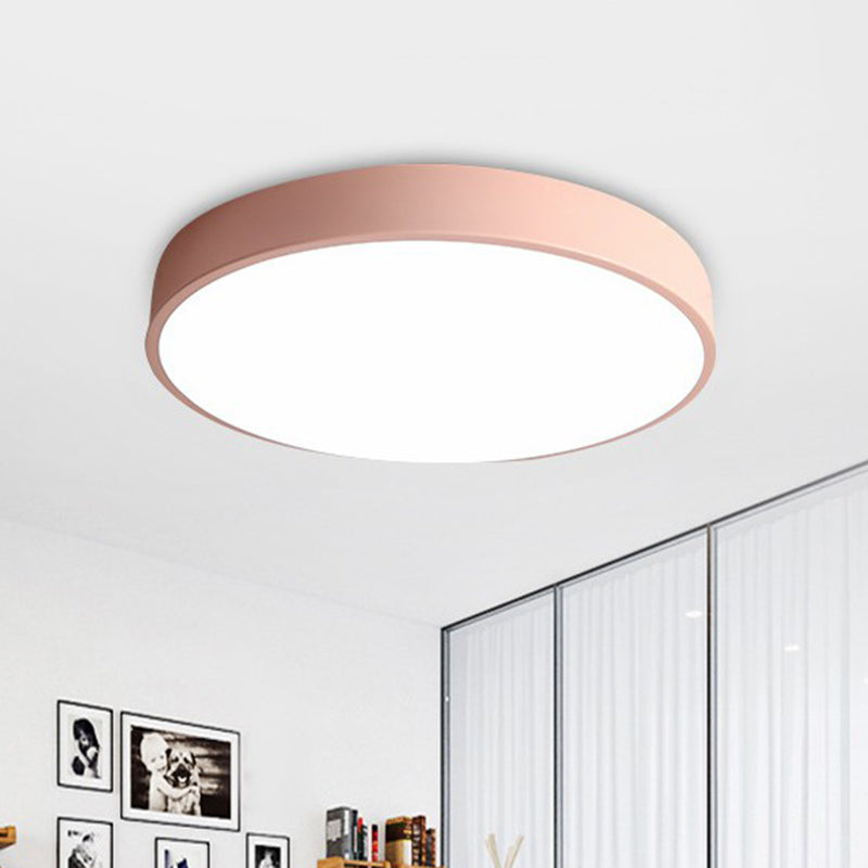 Minimalist Disc Flush Ceiling Light Acrylic Bedroom LED Flush Mount Lighting Fixture