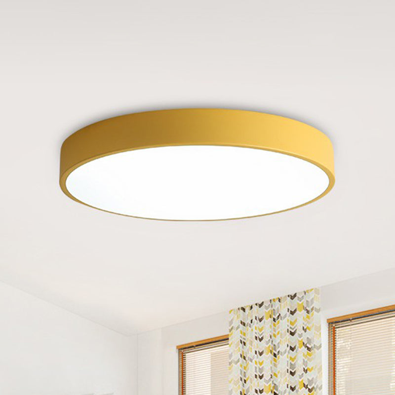 Minimalist Disc Flush Ceiling Light Acrylic Bedroom LED Flush Mount Lighting Fixture